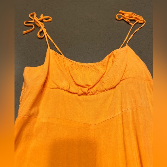Lush Orange Romper Sz: S - Picture 3 of 7